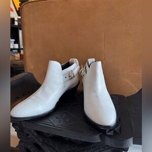 Rag and Bone white booties
